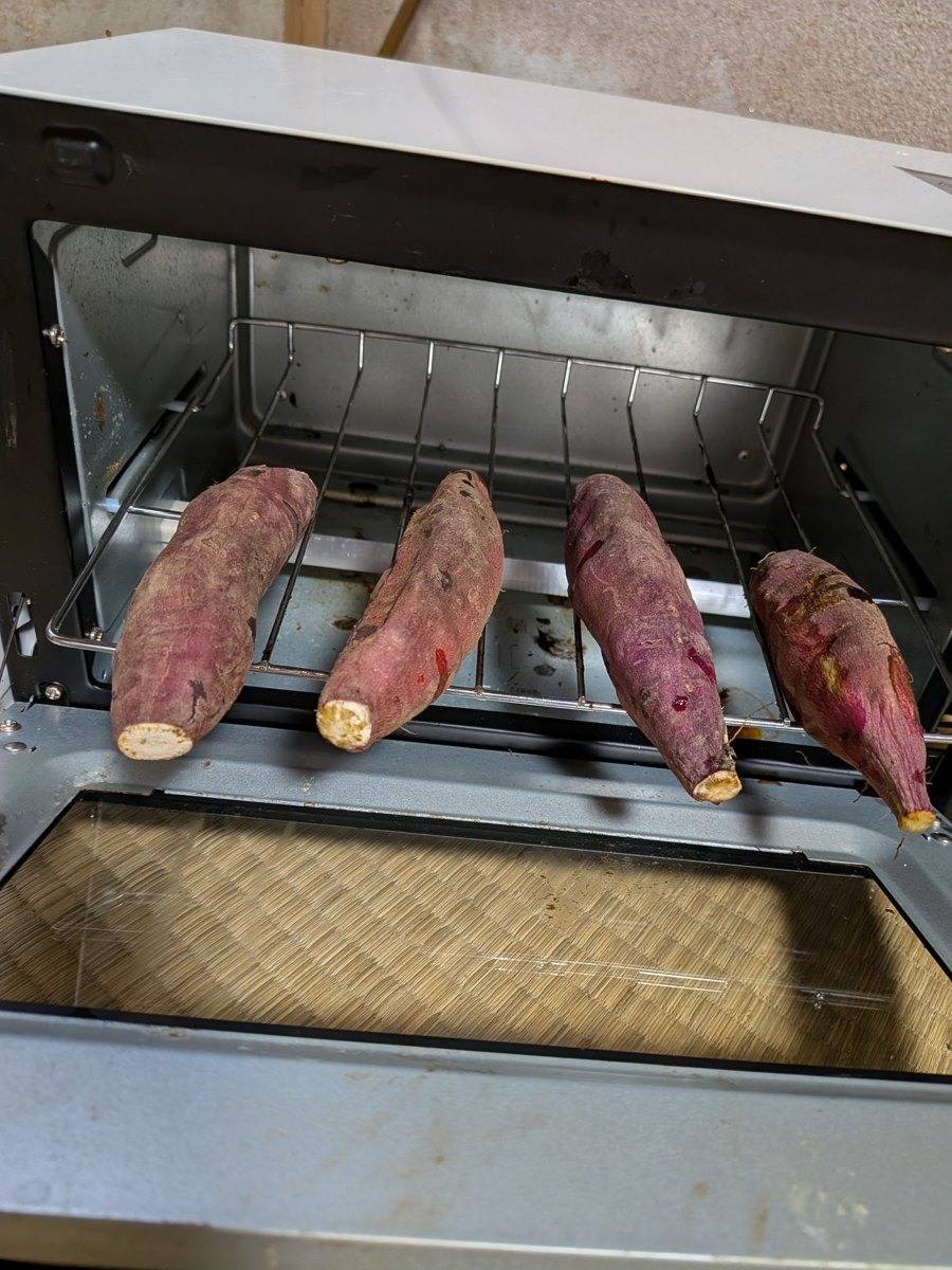 今回の検証で焼いた芋