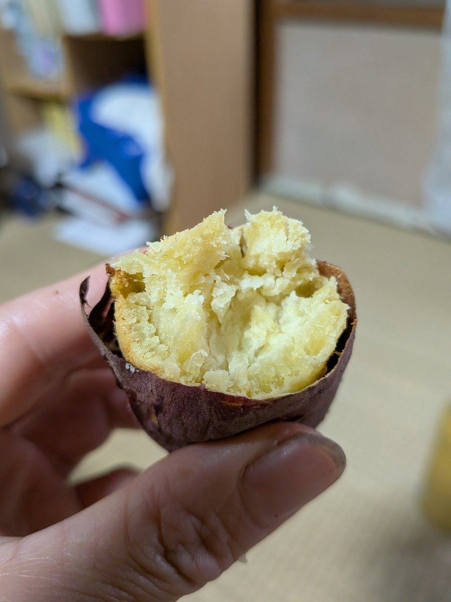 収穫1日後・そのまま焼いた芋